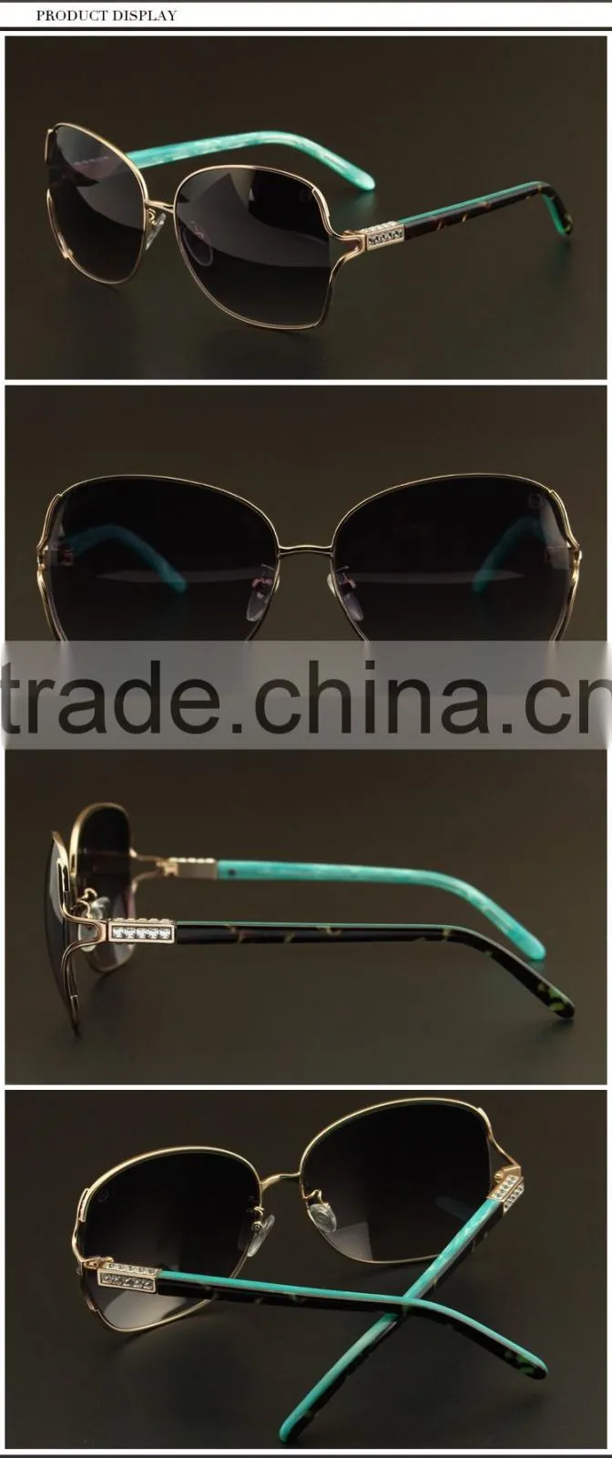 Latest Unique high quality metal and acetate sunglasses made in china