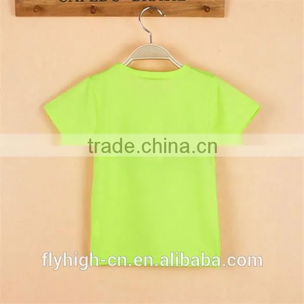 popular short sleeve custom 100% cotton kids t shirt
