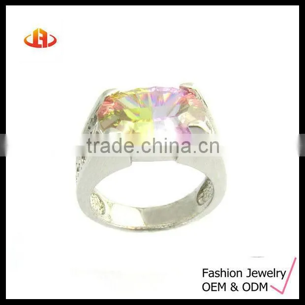 Women's Rhodium Plated Silver CZ Ring