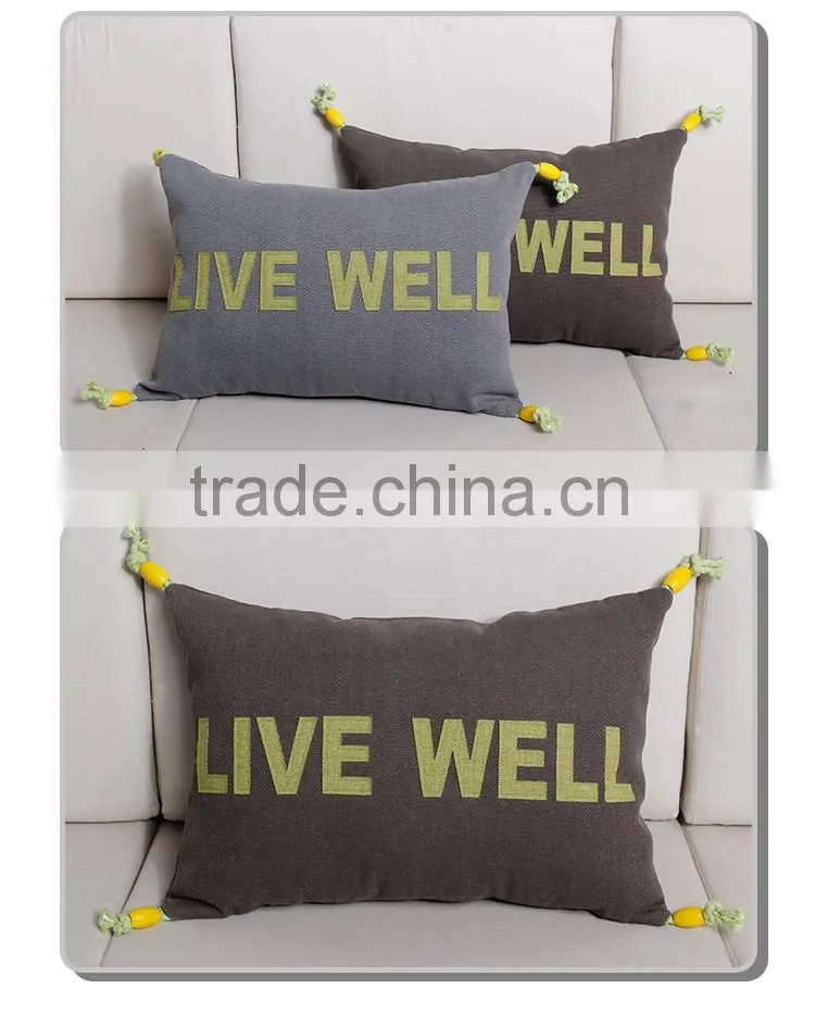 Factory handmade floral ribbon embroidery cushion covers design
