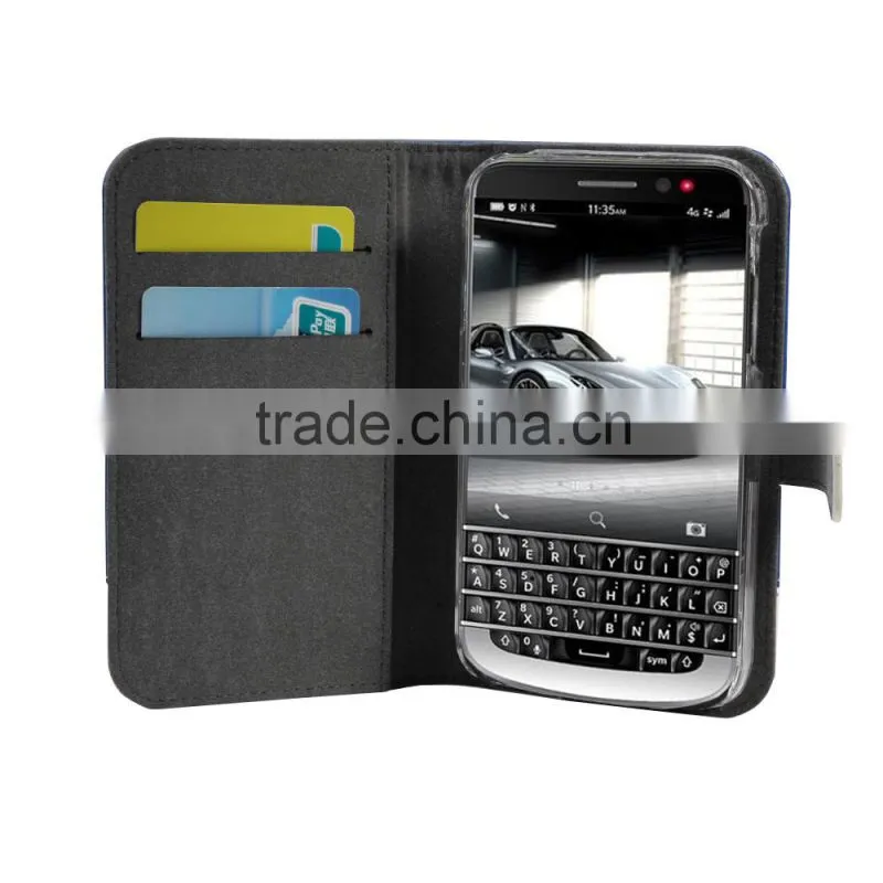 PU leather mobile phone case for Blackberry Q20