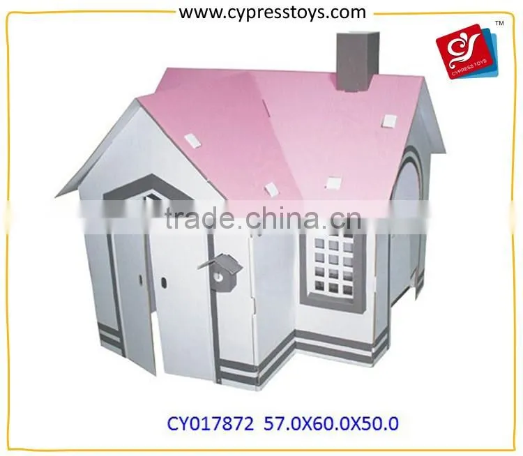 Educational Toy 2016 Drawing Toy Diy Kids Cardboard Toy House
