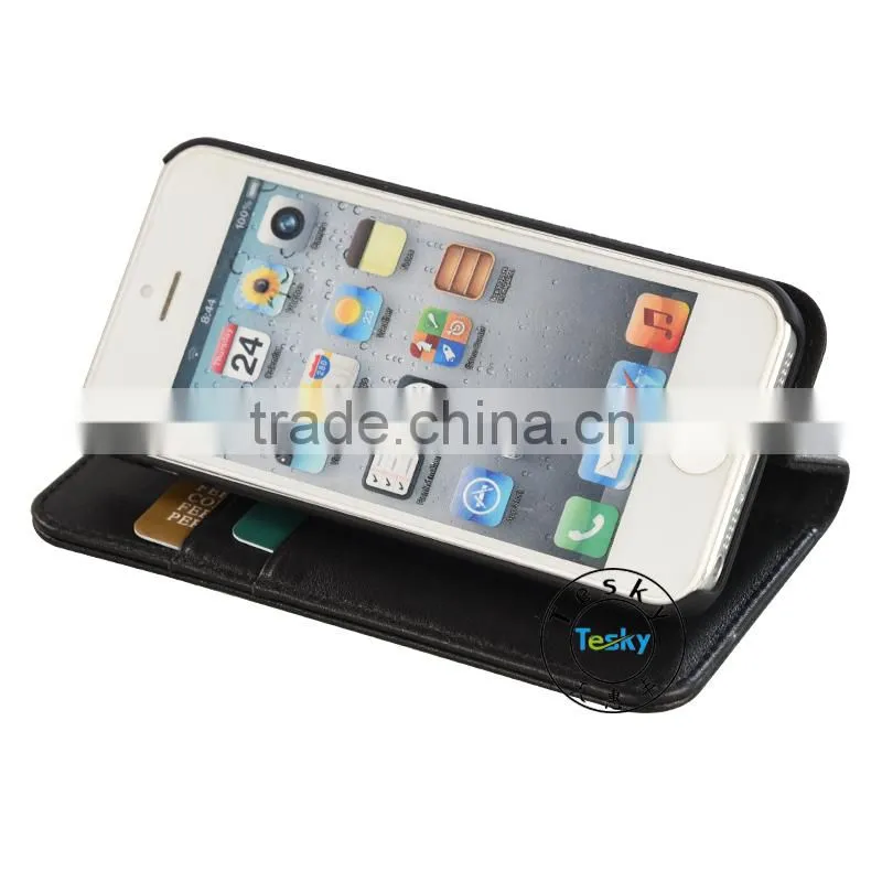 for iphone 5s case luxury invisible magnet card slots wallet leather case