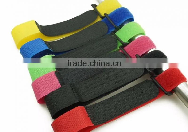 Nylon Buckle Adjustable Hook And Loop Straps Belt Wrap Cable Tie