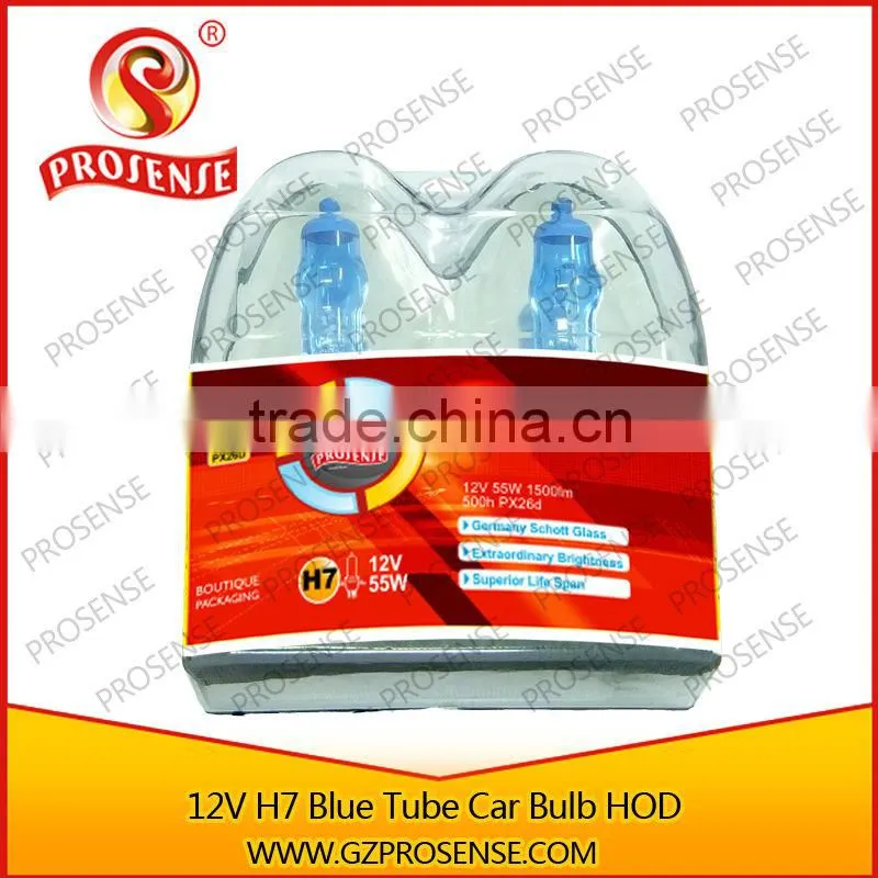 Super White Automotive HOD H7 12V 55W Halogen Bulb (Light blue tube and cap with fine package)