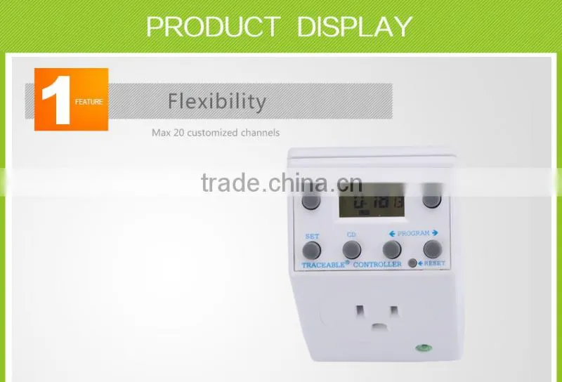 Digital electronic timer switch socket plug