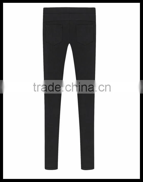 Alibaba China 2014 elegant fashion girls sexy tight black elastic hin thin pencil pants