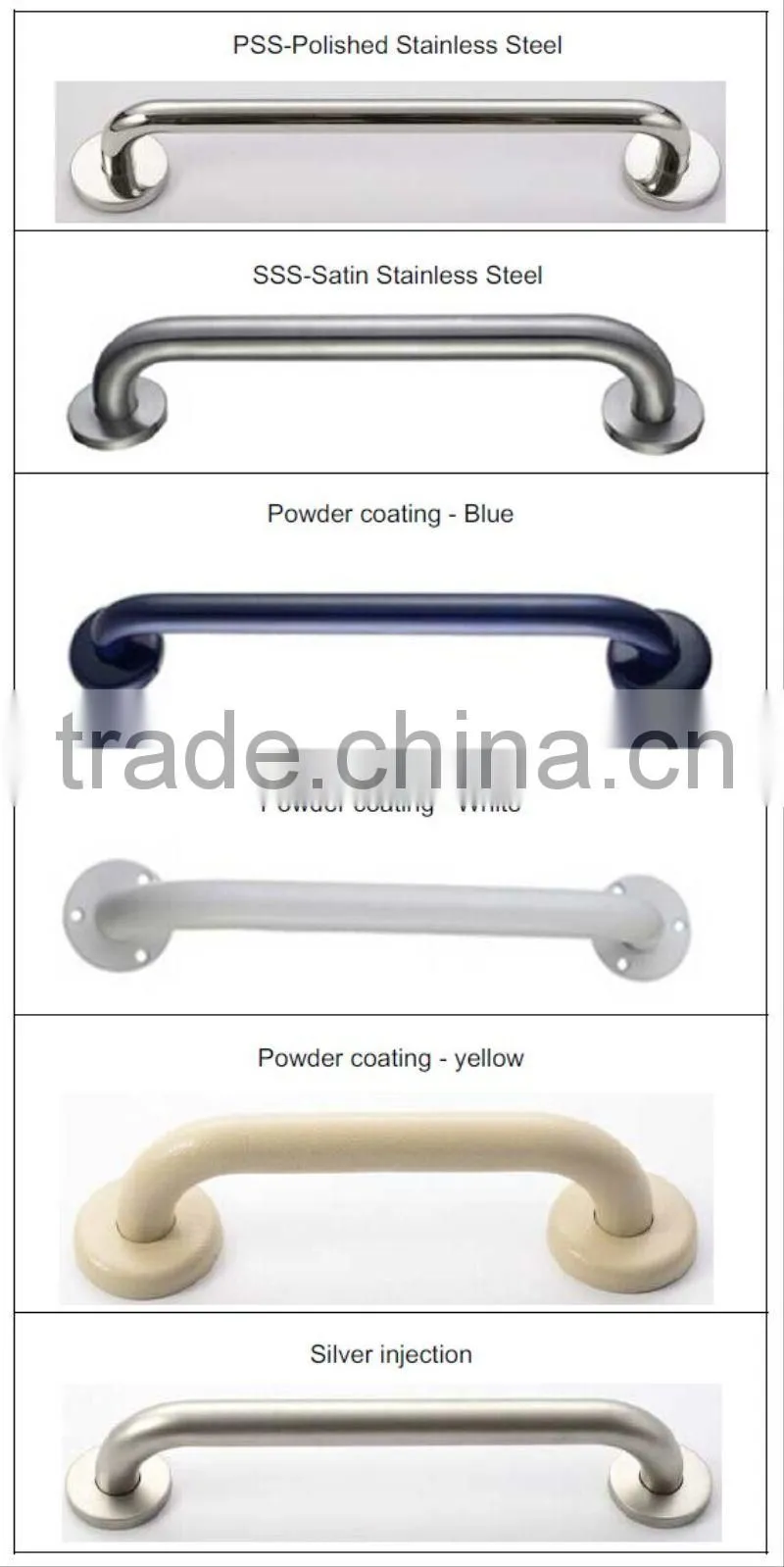 simple type stainless steel 304 folding grab bar