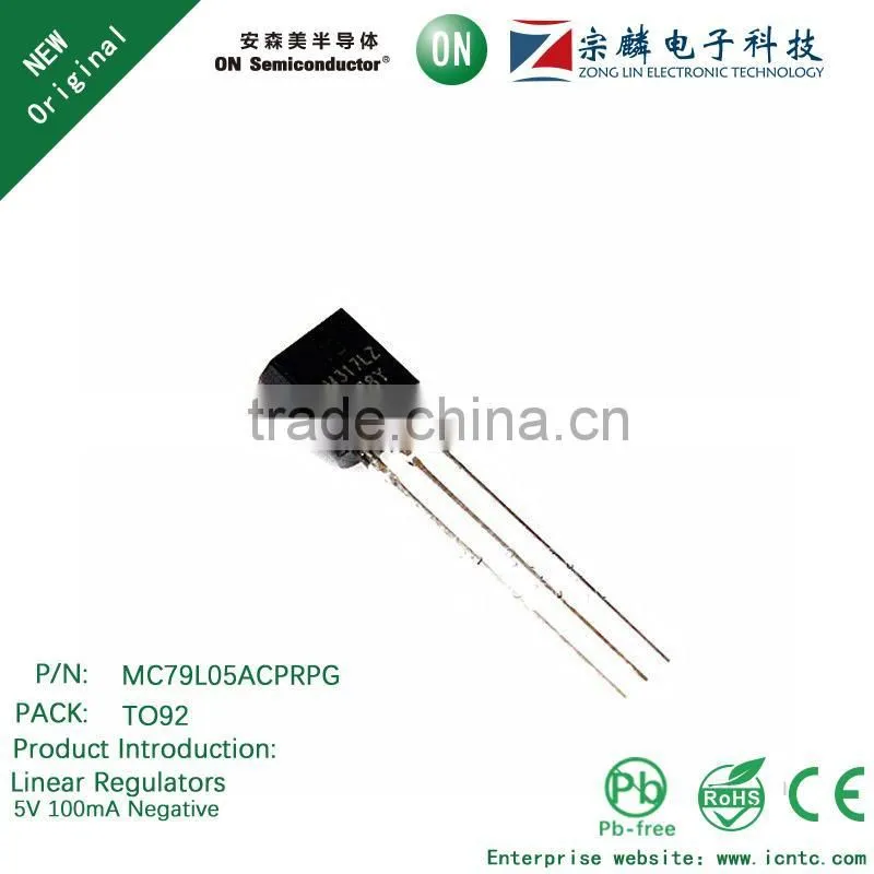 Genuine original MC79L05ACPRPG TO92 Linear Regulators 100mA 5V