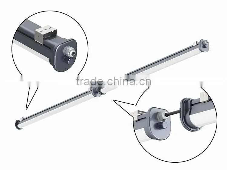 Cheap Waterproof aluminum+PC 40w LED Linear Tri-Proof Light for Gas Station