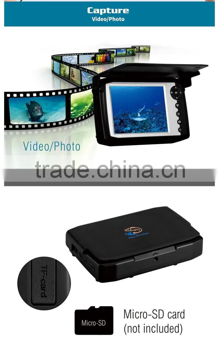 150m/100m/50m underwater fishing finder camera 5'' 1080P HD Video fishing finder camera work in dark field