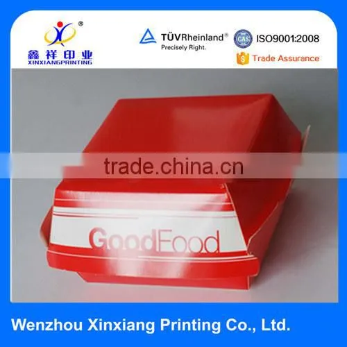 Red Food Grade Fast Food Box