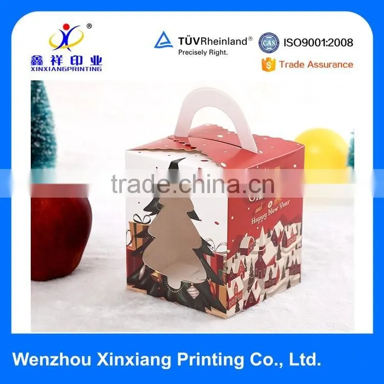 New Design Apple Sweet Packaging Box with Open Window for Christmas Eve
