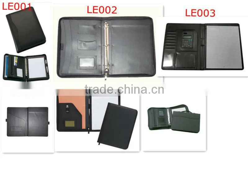 Zipped Bonded Leather Compendium Ring Folder A4