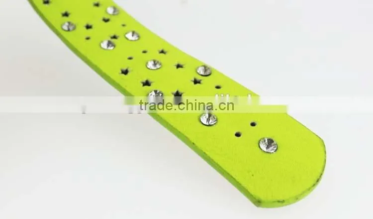 Women'sfashion women jeans rhinestone belt with shiny silver rhinestone buckles in yiwu