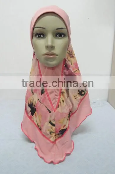 H285 new style one piece hijab with prints
