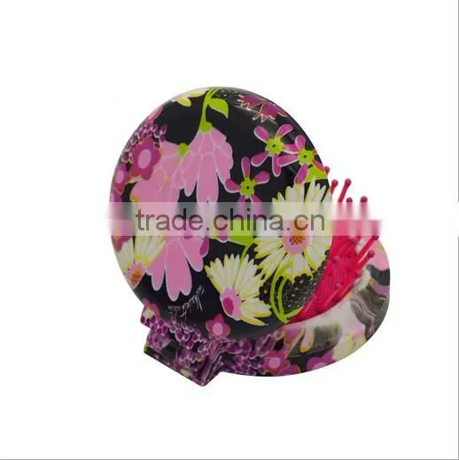 Customized Logo Girls Pocket Makeup Compact Mirror with Comb