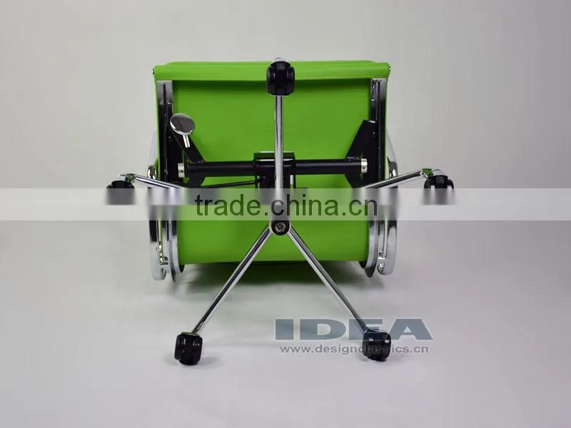 Replica Charles and Ray EA217 Low Back Soft Pad Desk Chair - Salad Green Color Genuine Leather