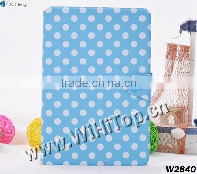 High Quality Cute Look Polka Dots Leather Stand Case with Wake-up & Sleep Function,Polka Dots Case for iPad Mini 7.9' Mix Colors