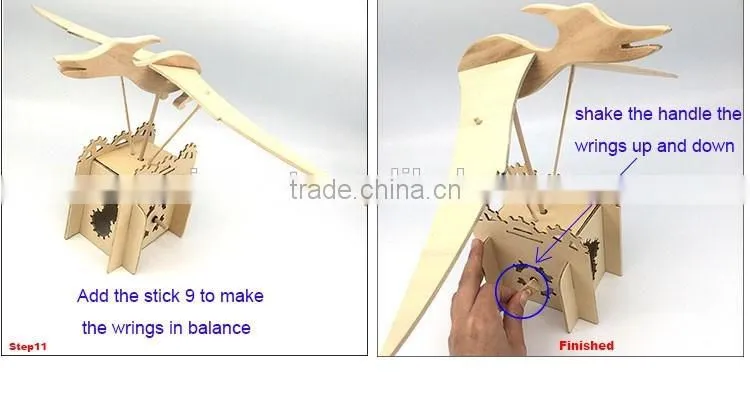 Best selling wooden Pterosaur learning toy in school lesson