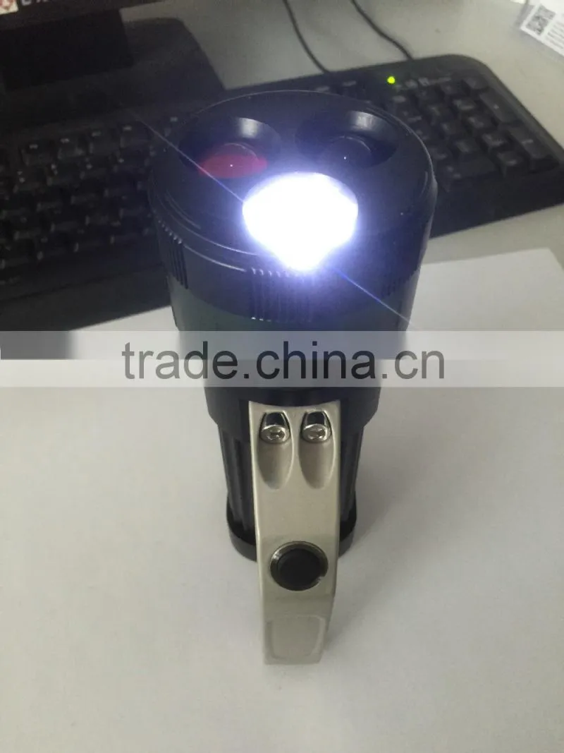 cheap high power three color flashlight aluminum portable 3 functions 200 LM LED flashlight torch - JD810 Keen
