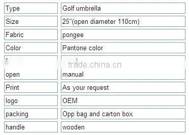 16 rib umbrella,25 inch golf umbrella