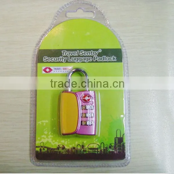New design tsa lock/ 3 digital combination padlock/ luggage lock TSA-12068