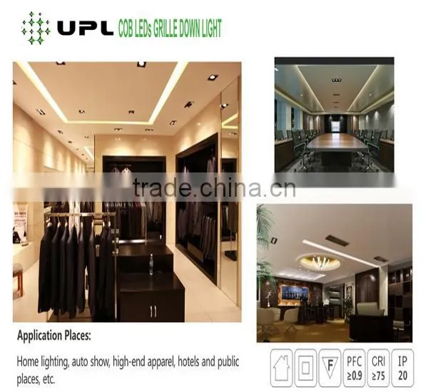 2015 new design 2 heads recessed frame high power 2x45w cob led grille light