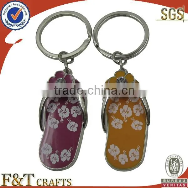 Custom 3d embossed metal cheap keychain shoe
