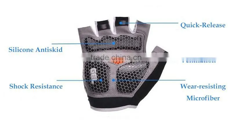 4 Colors 3D Gel Breathable Mountain Bike Summer Cycling Gloves Half Finger