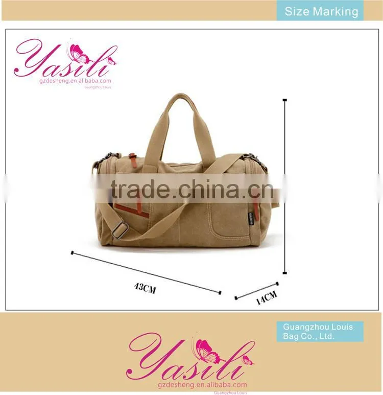 china promotional canvas bag 2014 custom design cheaper Fashion cotton canvas travel bag