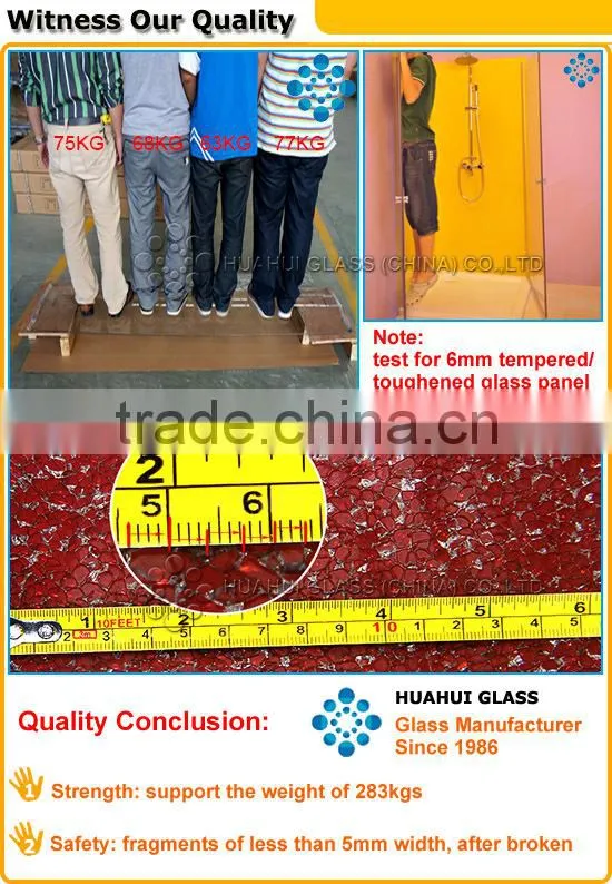 export 12mm clear toughened glass price