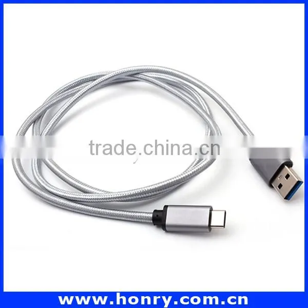 OEM/ODM nylon braided type c 3.1 usb date charger and sync cable