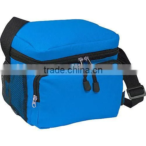 Aluminium Lining Picnic Lunch Insulated Cooler bag Warm Travel Messanger Pocket Bag QJ-H0102