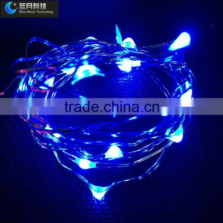 Customized Design Battery Operated Warmwhite Christmas Led Silver Wire String Lights