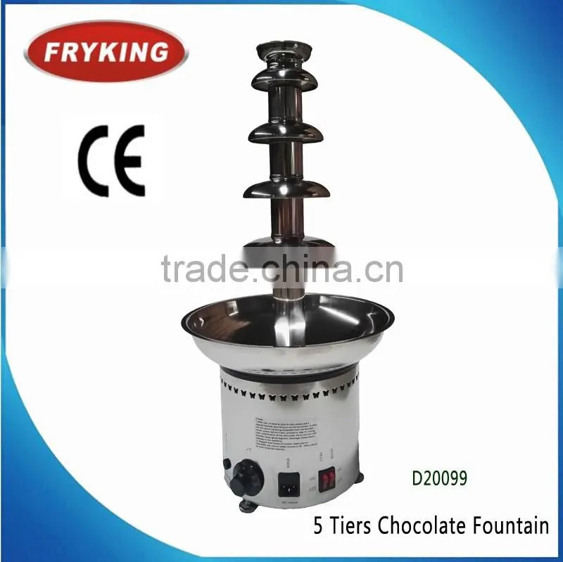 Full Stainless Steel body 5 Tiers Chocolate Fountain For Party