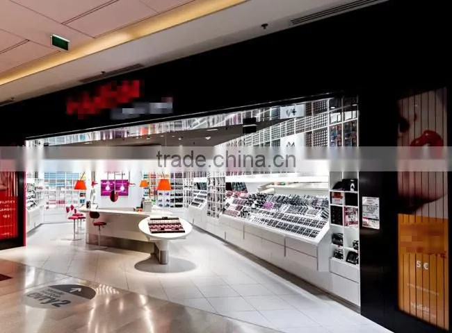 Custom attractive good quality retail make up store display makeup station furniture