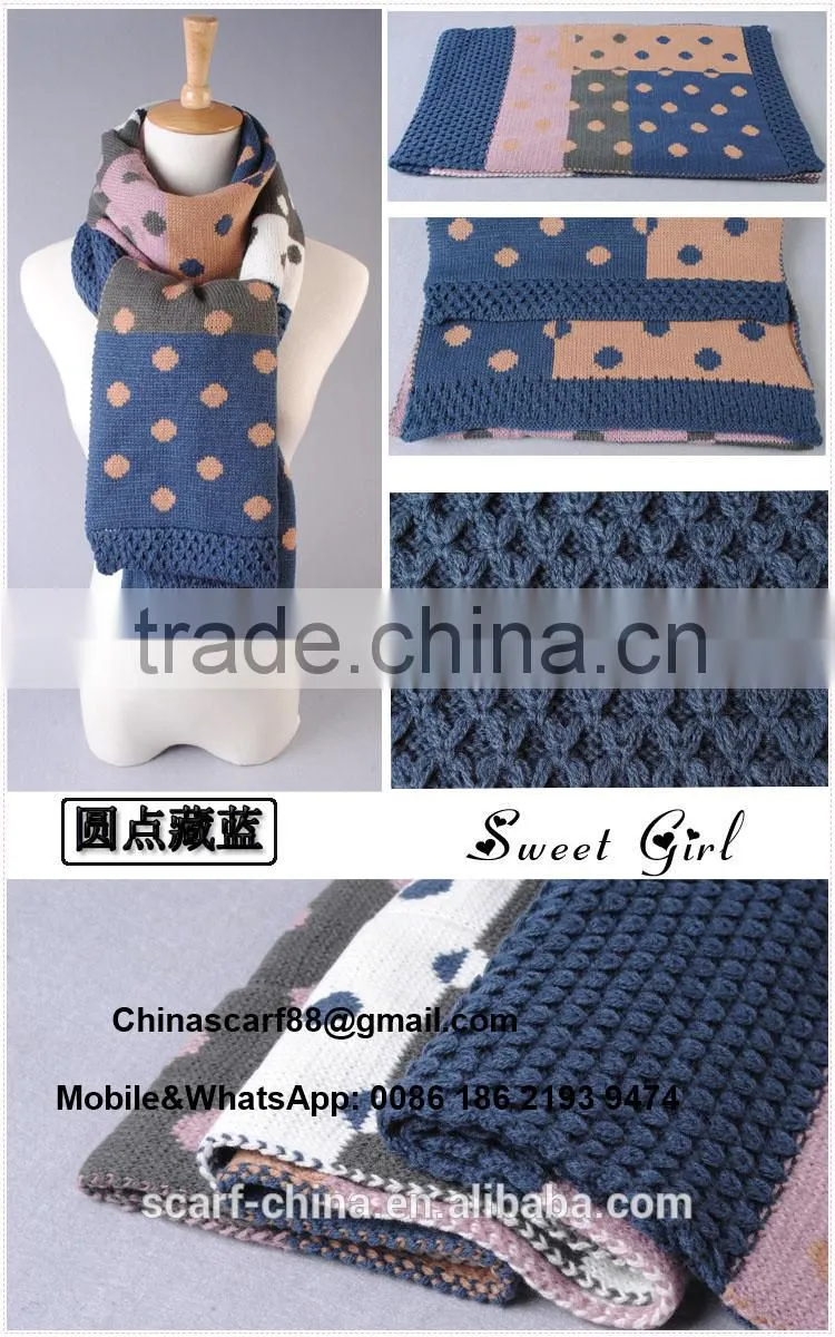 Dot stitching scarves wholesale