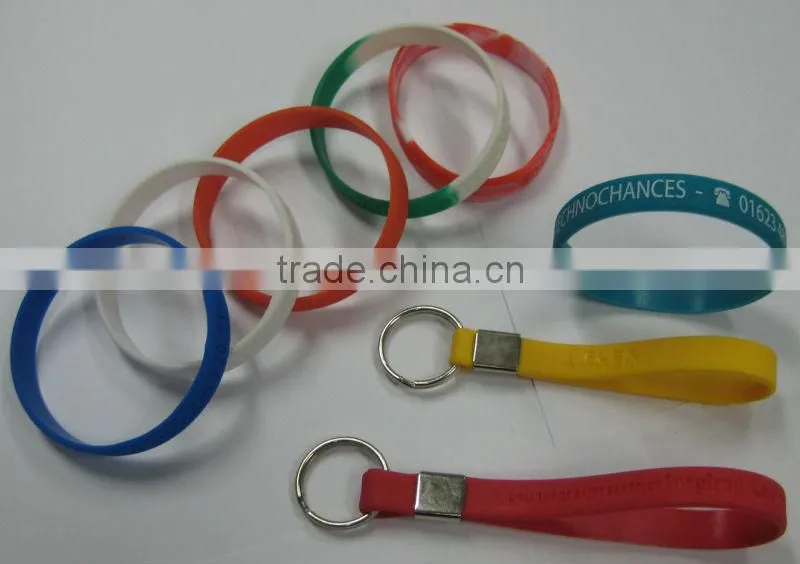 silicone bracelet key ring