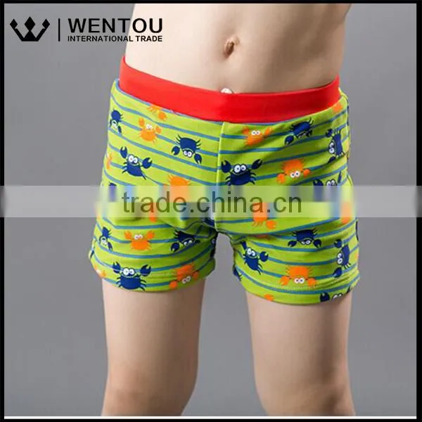 Hot Sale Cheap High Quality Tie Lattice Multicolor Cute Baby Boy Swim Trunks