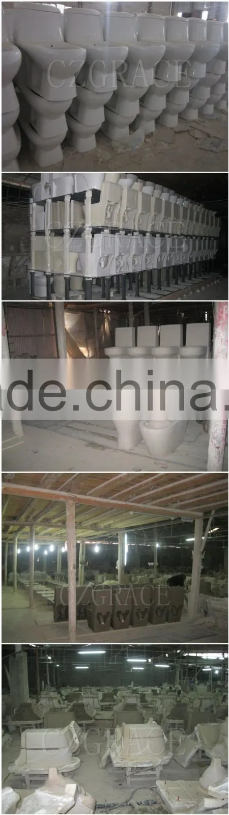 GC-A3 Made in China One Piece Wall Mounted White Toilet Bathroom Designs