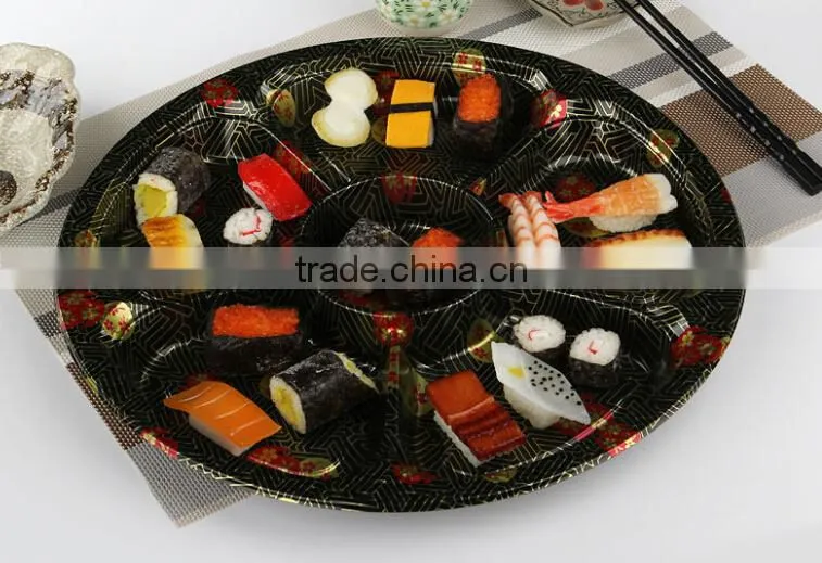 64R 6compartment plastic sushi container/takeaway sushi box/takeout sushi tray