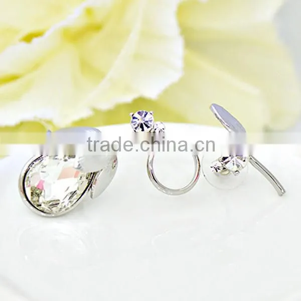 guangdong manufacturer crystal flower lily ear cuff