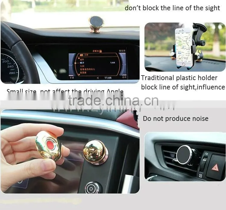 Zyiming car holder factory hot sell Universal 360 Degree Rotation Magnetic mobile phone car holder for smartphone