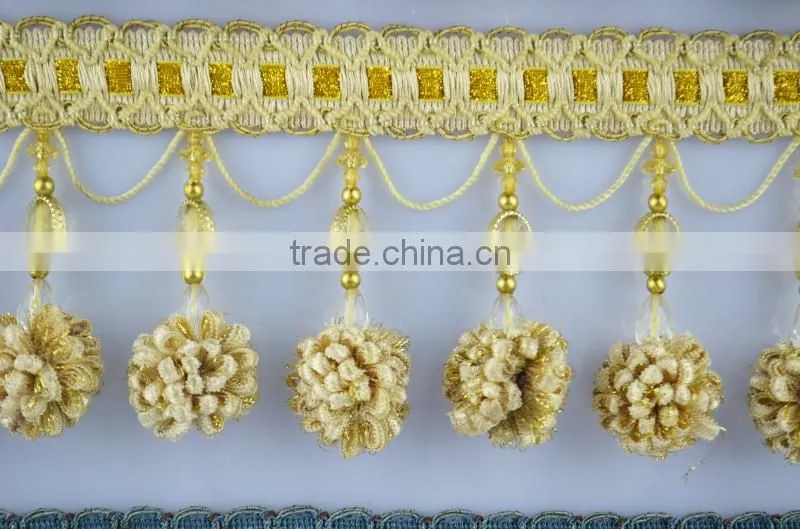 new curtain decorative pompon tassel fringe