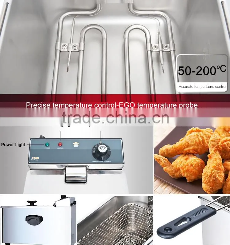 Commercial Electric Stainless Steel Countertop Deep Fryer 8L Mechanical Type