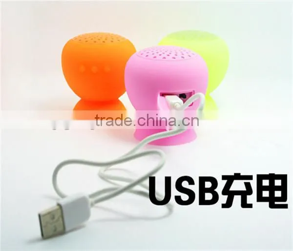 Mini Mushroom Wireless Bluetooth Speaker Waterproof Silicone Sucker Hands Free Speakers For Apple & Android Devices PC Computer