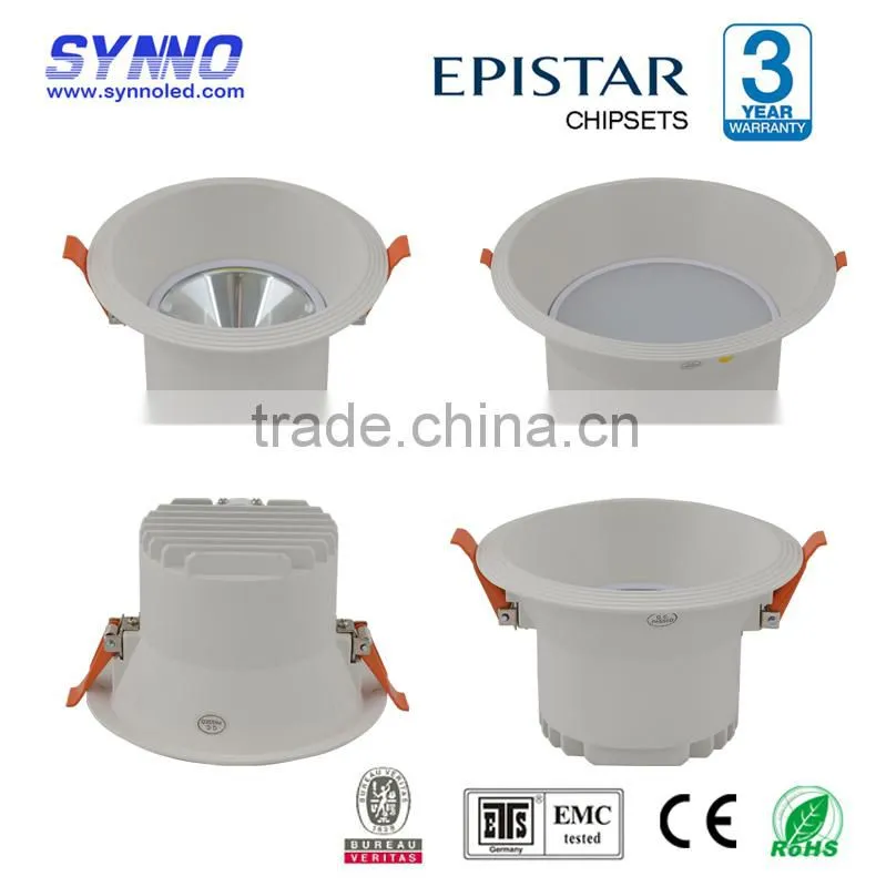 2015 wholesale die-cast aluminum white round recessed SMD LED downlight 12/20/30w