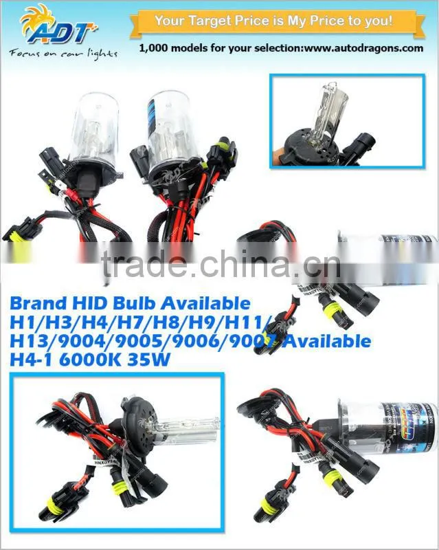 2016 Hot selling Car Xenon H1 H3 H4-1 H7 H11 9005 9006 xenon h4