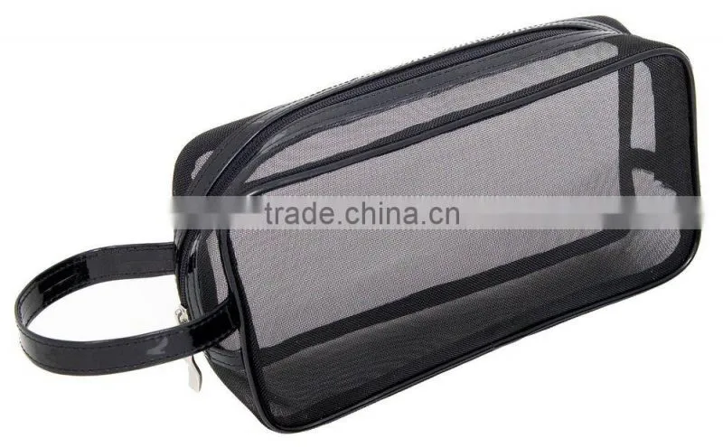 Black Mesh Makeup Bag Cosmetic Bag